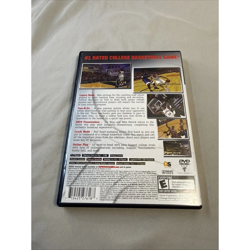 ESPN College Hoops 2K5 (Sony PlayStation 2, 2004)